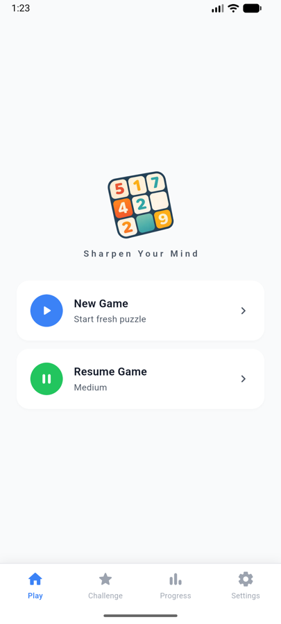Resume a game in progress